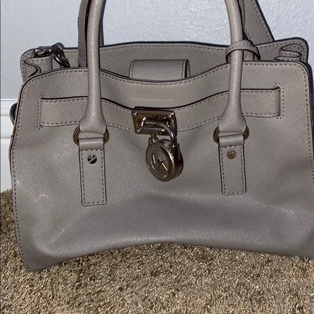 authentic michael kors gray bag
